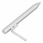 Ground peg 20 cm galvanized steel with L-hook