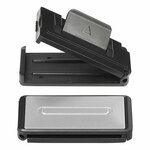 Seat belt adjuster - set of 2 silver-grey