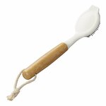 Dishwashing brush silicone 24.5 cm dia 7 cm x 5 cm bamboo