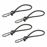 Tent tensioner elastic black with hook 4 pieces