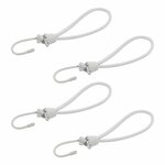 Tent tensioner elastic white with hook 4 pieces