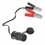 Cigarette lighter socket with battery clamps 12V/24V-16A