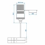 Cigarette lighter socket with battery clamps 12V/24V-16A