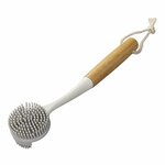 Dishwashing brush silicone 30.5 cm dia 6 cm bamboo