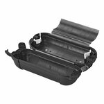Safety box for Schuko plug connections black