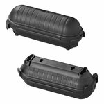 Safety box for Schuko plug connections black