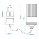 Adapter cable from DIN plug to cigarette lighter socket