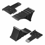 Plastic wheel chock black incl. holder flat