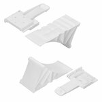 Wheel chock plastic white incl. holder flat