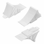 Wheel chock plastic white incl. holder flat