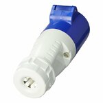 CEE contra plug 16A demountable housing blue/white