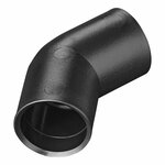 Drainage pipe corner piece 45 PE black