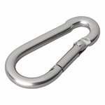 Carabiner hook stainless steel 5x50mm 2 pieces