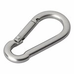 Carabiner hook stainless steel 5x50mm 2 pieces