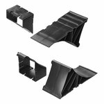 Wheel chock plastic black incl. holder