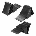 Wheel chock plastic black incl. holder
