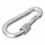 Metal snap hook 5x50mm with screw lock 2 pieces