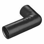Drain pipe corner piece 90 unequal-legged PE black