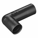 Drain pipe corner piece 90 unequal-legged PE black