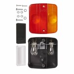 Rear light 4 functions 98x104mm incl. bulbs