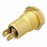 Flush-mounted socket DIN 12V brass