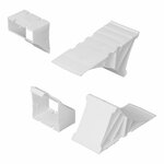 Wheel chock plastic white incl. holder
