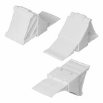 Wheel chock plastic white incl. holder