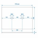 Mounting plate for 342138 and 342134 on card
