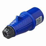 CEE plug 16A fixed housing blue