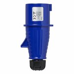 CEE plug 16A fixed housing blue