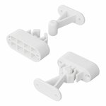 Door catcher with flexible clamp white 2-piece