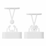 Door catcher with flexible clamp white 2-piece