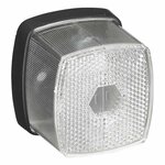 Marker light white 66x62mm with reflector