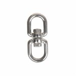 Swivel lock 6mm, A4 stainless steel AISI 316, eye/eye, 1,350 daN