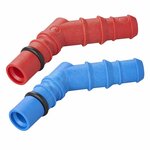 Hose nozzles with O-ring for 10/12 mm hoses red + blue