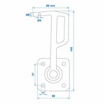 Flap hook no. 0 right