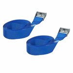 Lashing strap blue with quick-release fastener 2x 2.5 meters