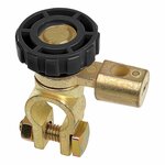 Battery terminal clamp (-) with circuit breaker round