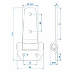 Butterfly hinge 135x65mm