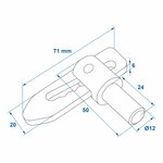 Fall lock weldable 2 pieces