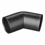 Drain pipe corner piece dia 28 mm 45 PE black