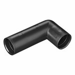 Drain pipe corner piece dia 28 mm 90 unequal-legged PE black