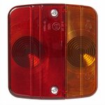 Rear light 4 functions 98x104mm incl. bulbs