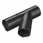 Drain pipe Y-piece PE black