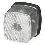 Marker light white 66x62mm with reflector