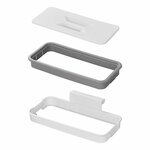 Garbage bag holder door attachment with lid
