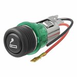 Cigarette lighter flush-mounted box with lighting 12/24V