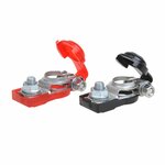 Battery terminal clamp set (+) and (-) with plastic protection red/black
