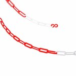 Plastic barrier chain red/white 5M