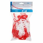 Plastic barrier chain red/white 5M